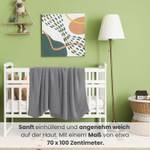 Baby-Strickdecke Babydecke premium Grau