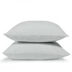 Taie d'oreiller percale de coton Gris - Textile - 65 x 1 x 65 cm