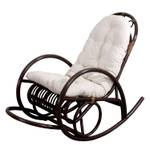 Fauteuil à bascule C40 Rotin Marron - Blanc pur