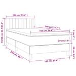 Boxspringbett 3017288-18 Dunkelgrau - 100 x 203 cm