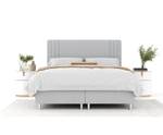 Boxspringbett Casone Hellgrau - Breite: 200 cm