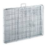 Cage pliable avec fond pour chien Argenté - Blanc - Métal - 76 x 59 x 53 cm