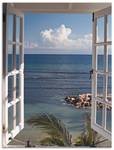 Alubild Fenster zum Paradies 60 x 80 cm