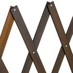 Ausziehbares Hundeabsperrgitter in Braun Braun - Bambus - Metall - 126 x 70 x 2 cm