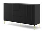 Commode RavennaB 150x42x87 Noir - Doré