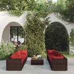 Salon de jardin (lot de 9) 3013630-12 Marron - Rouge