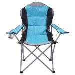 Campingstuhl D66 (4er Set) Blau - Metall - Textil - 93 x 107 x 66 cm