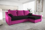 Ecksofa ONTARI Schwarz - Pink - Ecke davorstehend rechts