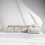 Ecksofa BUFFO 6-Sitzer Creme - Breite: 377 cm - Armlehne beidseitig montierbar - Ecke davorstehend rechts - Ottomane davorstehend rechts