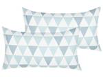 Kissen 2er Set TRIFOS Blau - Hellblau - Weiß - 70 x 8 cm