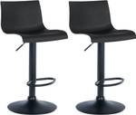 Tabouret de bar Branford Lot de 2 Noir - Matière plastique