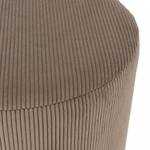 Tabouret velours cotelé maron Gris - Textile - 40 x 40 x 40 cm