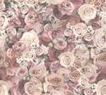 Rosentapete 3D Optik Rosa Lila Silber Pink - Weiß - Kunststoff - Textil - 53 x 1005 x 1 cm