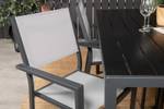 Gartenset Break Schwarz - Grau - Metall - 150 x 90 x 74 cm