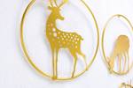 Wanddeko Metall A Deer's Life Gold - Metall - 86 x 72 x 6 cm