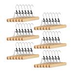 36 x Hosenspanner Holz Schwarz - Braun - Silber - Holzwerkstoff - Metall - Kunststoff - 25 x 17 x 3 cm