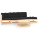 Garten-Lounge-Set (5-teilig) 3083775 Anthrazit - Holz