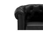 Couchgarnitur CHESTERFIELD 3er-Set Schwarz