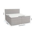 Boxspringbett Doppelbett Ennis Grau - Breite: 180 cm