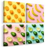 Set De Tableaux FRUIT Nature Effet 3D 80 x 80 x 80 cm