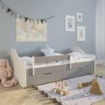 Kinderbett Dakota mit Schublade Grau - Holzwerkstoff - 80 x 65 x 160 cm