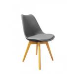 Lot de 4 chaises scandinaves - LIDY Gris - Matière plastique - 55 x 81 x 48 cm