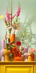 Vase à tulipes Felipe Orange - Céramique - 20 x 27 x 20 cm