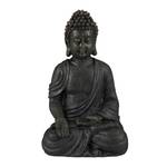 Buddha Figur sitzend 30 cm Anthrazit