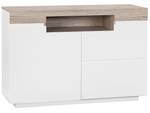 Buffet MARLIN Marron - Blanc - Bois manufacturé - 110 x 75 x 40 cm