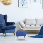 Hocker mit Stauraum Blau - Hellbraun