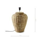 Pied de lampe RR Grand Lobby Lamp L Marron - Métal - Fibres naturelles - Rotin - Bois/Imitation - 32 x 39 x 32 cm