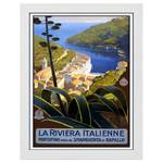 Bilderrahmen Poster La Riviera Italienne Weiß