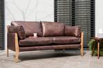 2-Sitzer Sofa Ariston Braun - Echtleder - 83 x 91 x 167 cm