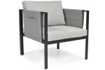 Loungeset IBIZA (4er Set) Schwarz - Metall - 123 x 66 x 72 cm