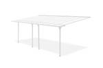 Pergola/Carport KLEO adossé XL Blanc - Largeur : 600 cm