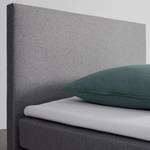 Boxspringbett FLORINDA Grau - Massivholz - Textil - 142 x 110 x 208 cm