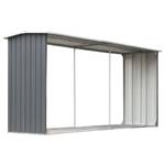Brennholzlager Grau - Metall - 330 x 153 x 330 cm