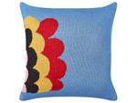 Coussin décoratif PASHOT Beige - Bleu - Rouge - Jaune - Fibres naturelles - 45 x 10 x 45 cm