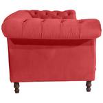 Ivette Sofa 3-Sitzer Rot - Textil - Holz teilmassiv - 253 x 80 x 100 cm