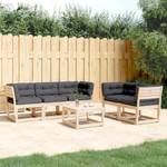 Gartensitzgruppe K496(5-tlg) Braun - Massivholz - 78 x 73 x 64 cm