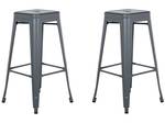 Tabouret de bar CABRILLO Gris - 44 x 76 x 44 cm