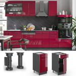 Meuble cuisine Fame-Line 35552 Anthracite - Bordeaux brillant