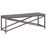 Gartenbank 3000274 Grau - Metall - Polyrattan - 120 x 43 x 40 cm