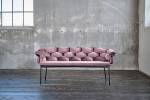 Bank MONTY Sitzbank Velvet Pink - Breite: 220 cm