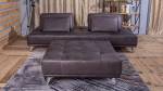 Sofa mit Hocker WIOLO Grau