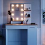 Coiffeuse Julia blanc/sonoma & LED Imitation chêne de Sonoma - Blanc