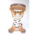 Table d'appoint Animal Tigre Orange - Matière plastique - 35 x 53 x 37 cm