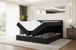 Boxspringbett MIAMI Schwarz - Breite: 120 cm - H4