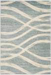 Kurzflorteppich Shea Webstoff - Beige - Blau - 185 x 275 cm