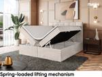 Boxspringbett Kai Beige - 200 x 214 cm - H3